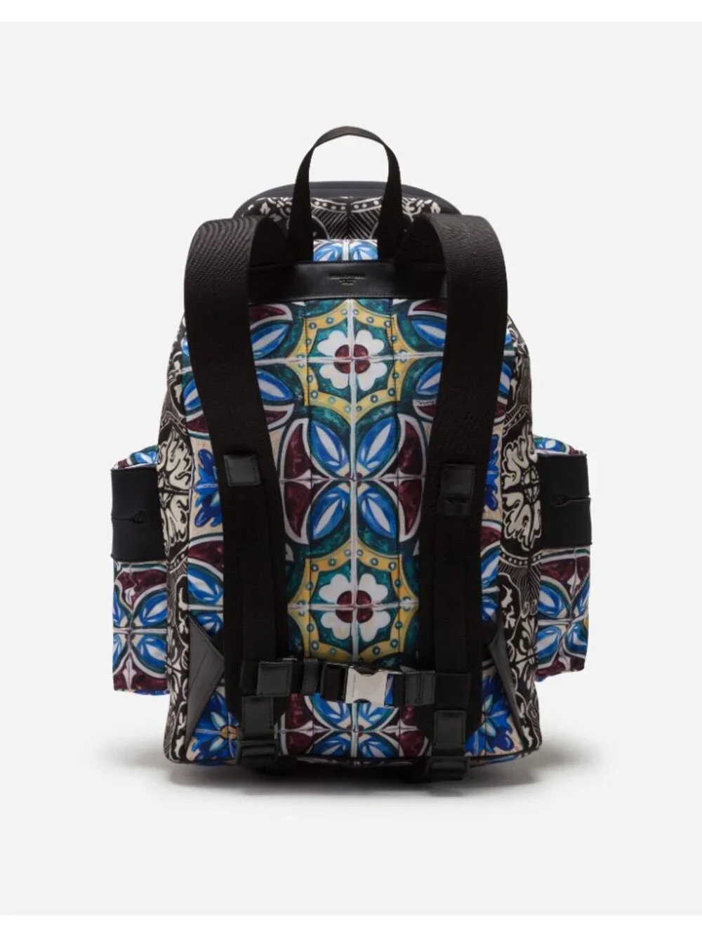 NWT $2495 Dolce & Gabbana Limited Edition Zaino Nylon Maiolica Print Backpack